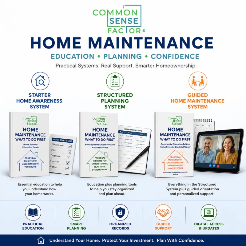 Common Sense Factor Home Maintenance