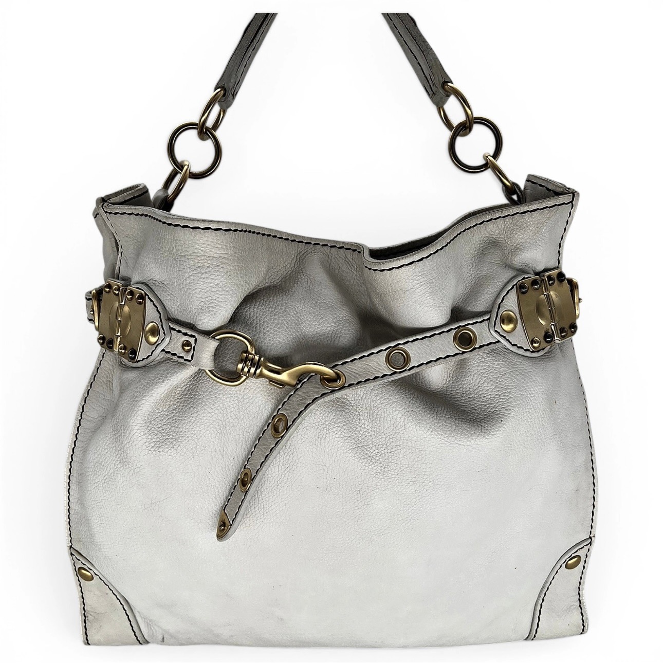 Borsa Miu Miu Vitello Lux Hobo in pelle