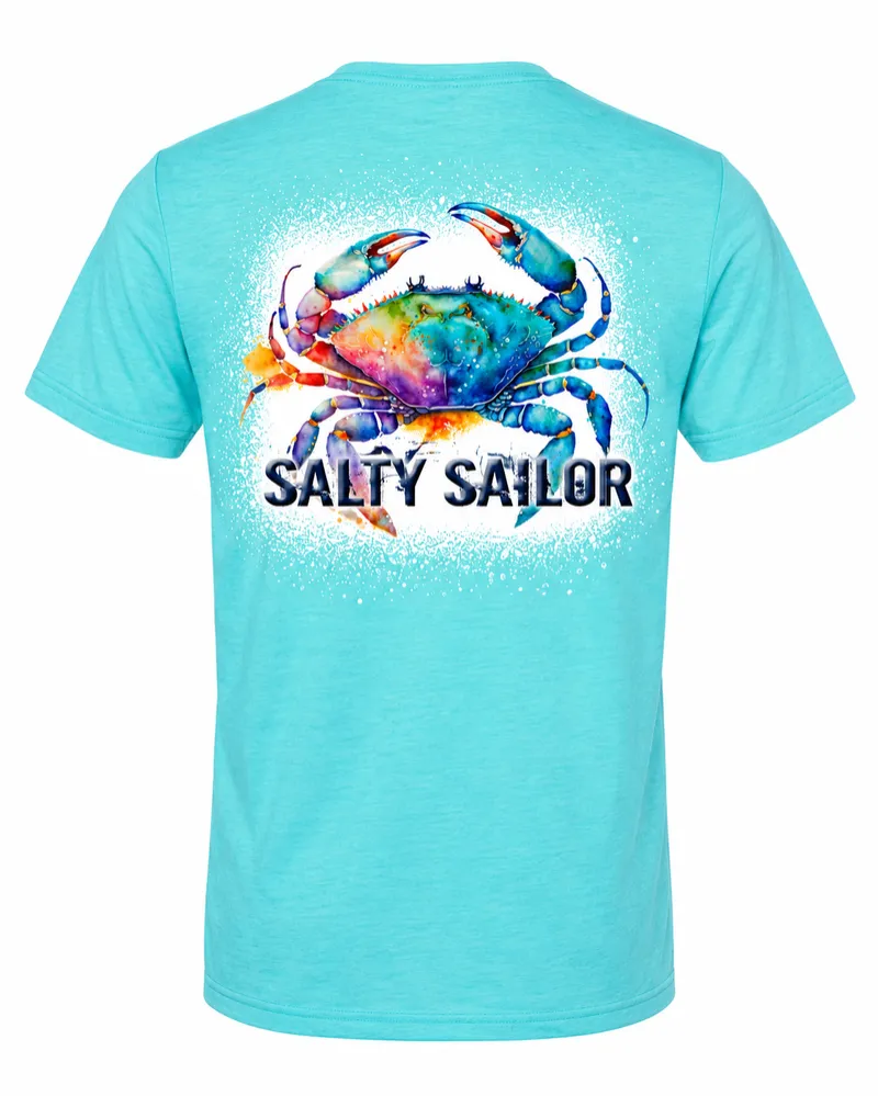 Salty by Nature | Blue Crab Tri-Blend Tee