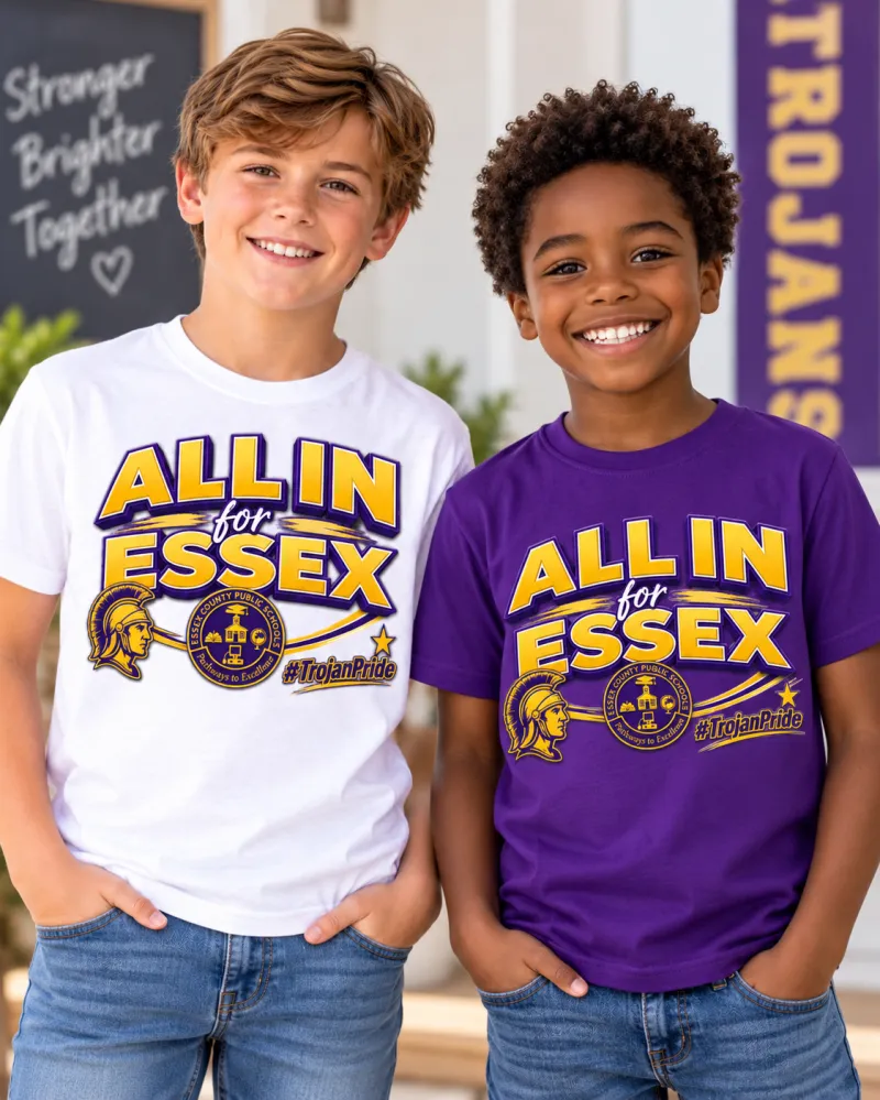 Kids All In for Essex Tee - Trojan Pride Design