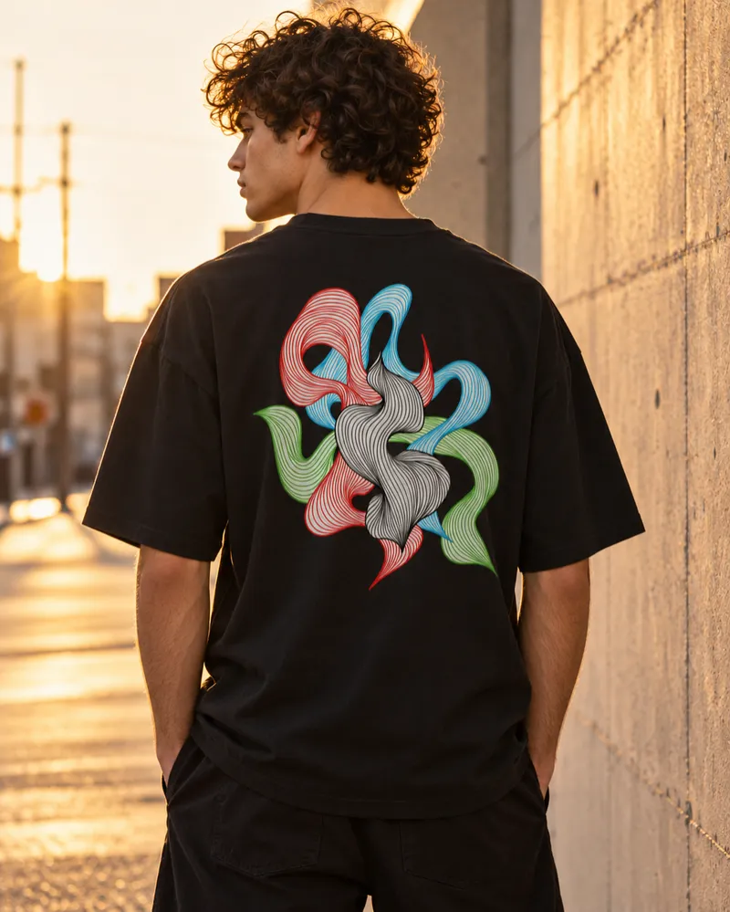 Waves  T-Shirt Noir 