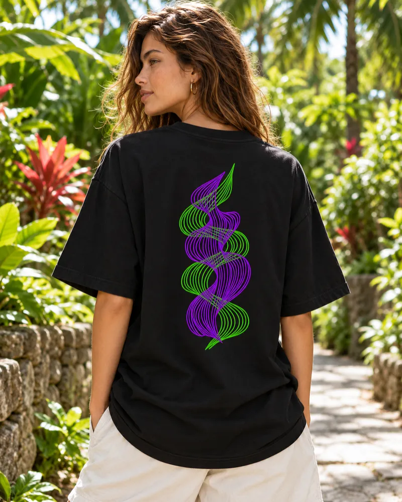 Waves  T-Shirt Noir 