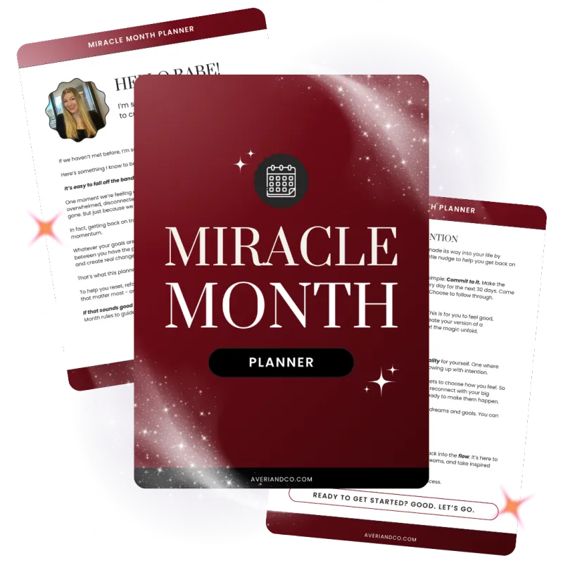 Miracle Month Planner