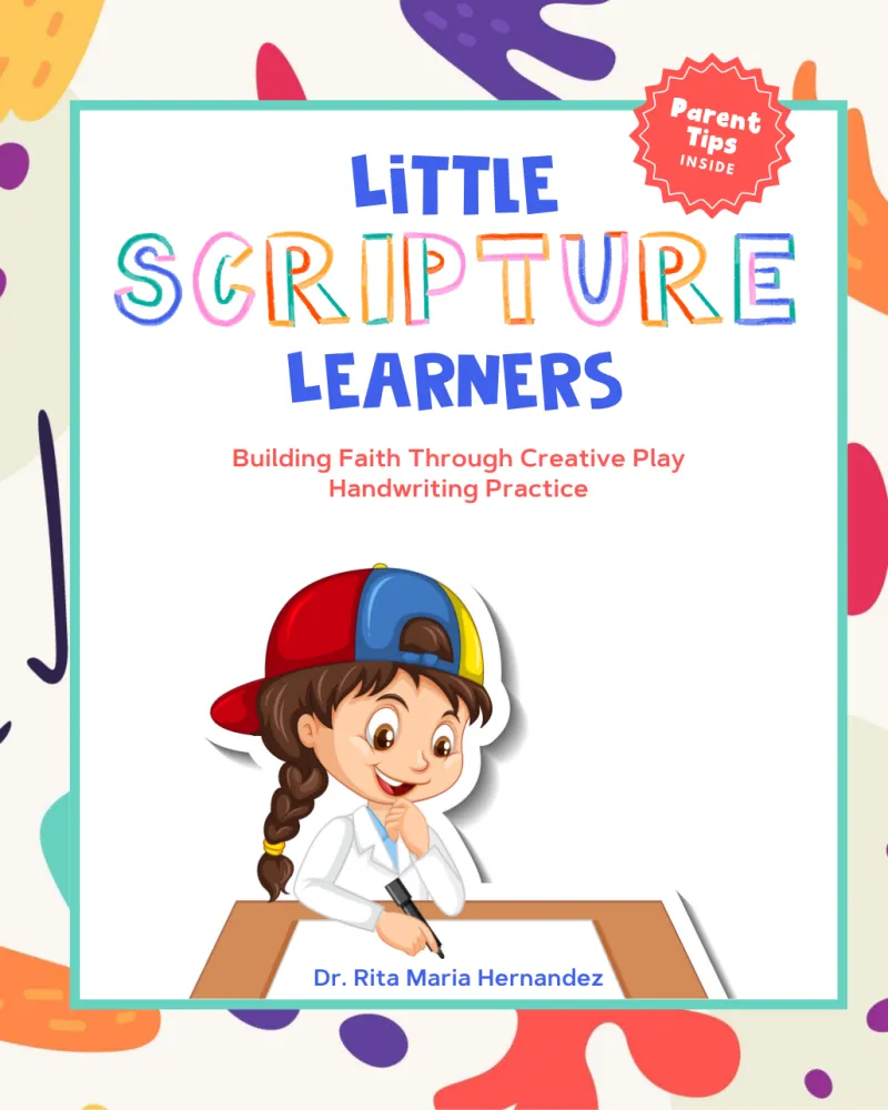 Little Scripture Learners: Scripture Handwriting Practice Book for Kids Ages 4–8 | 52 Bible Verse handwrit Pages | Homeschool