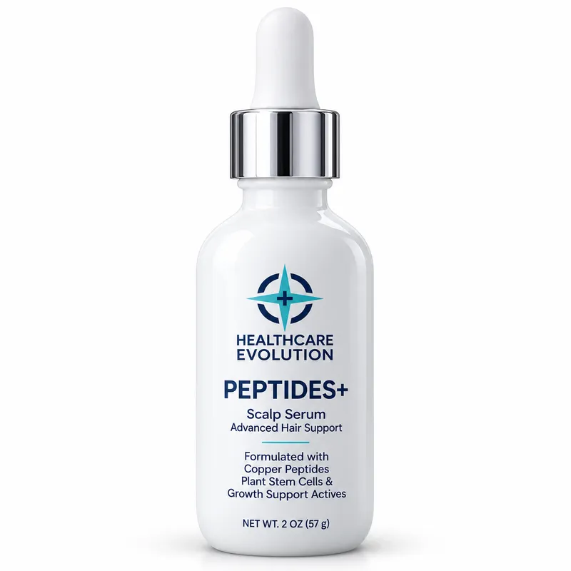 PEPTIDES+ Scalp Serum Advanced Hair Support (2oz) Glass Bottle with Squeeze Dropper