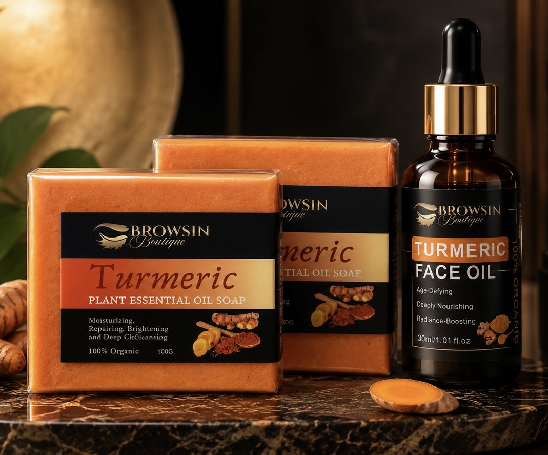 Turmeric Glow Combo - 2pc Turmeric Essential Oil Bars + Turmeric Face Oil