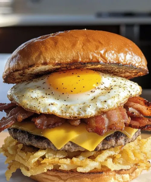 CARNE DE HAMBURGUESA, HUEVOS Y PATATAS 
