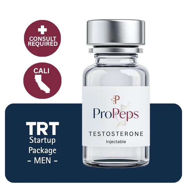 TRT CALI Men's Startup Package 60 days (Consult, Labs, Cypionate 200mg/mL 10mL + Anastrozole 24×1mg)