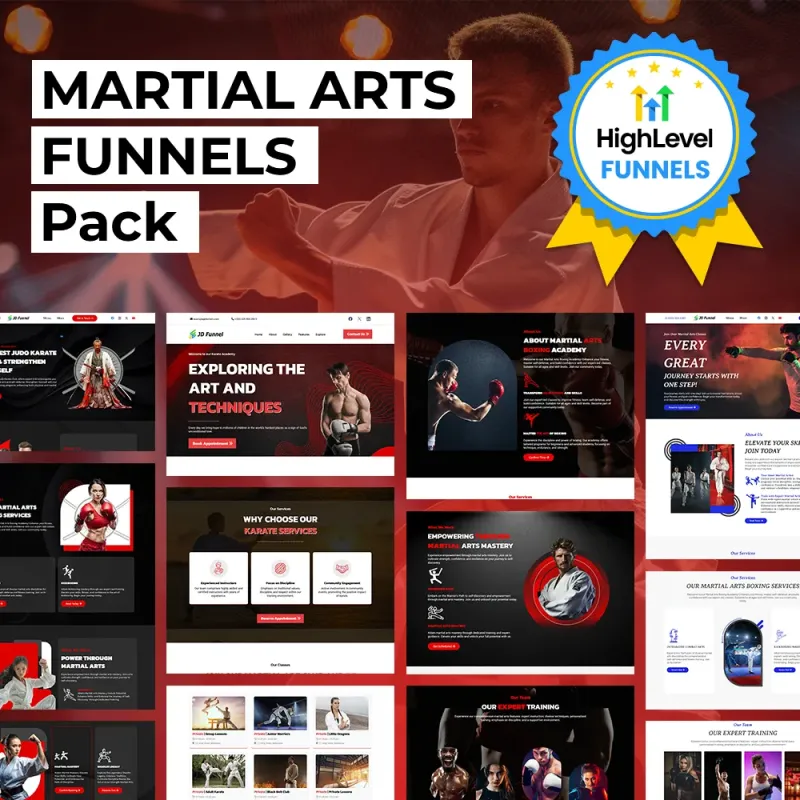 PACK OF 4 MARTIAL ARTS FUNNEL