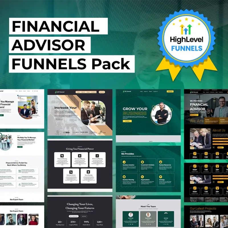 PACK OF 10 FINANCIAL ADVISOR FUNNEL
