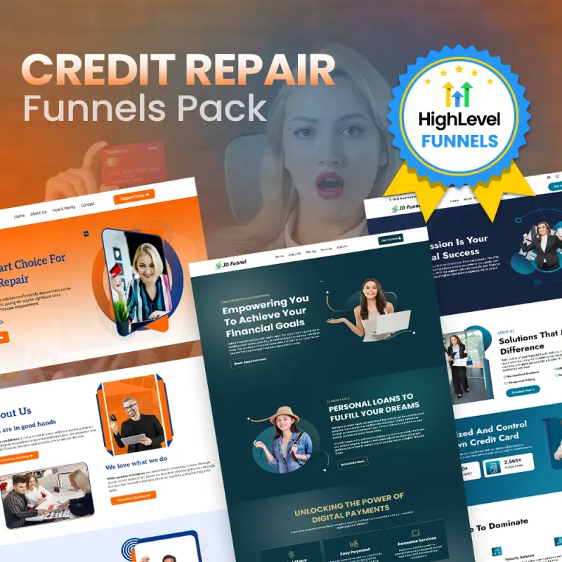PACK OF 6 CREDIT REPAIR FUNNEL