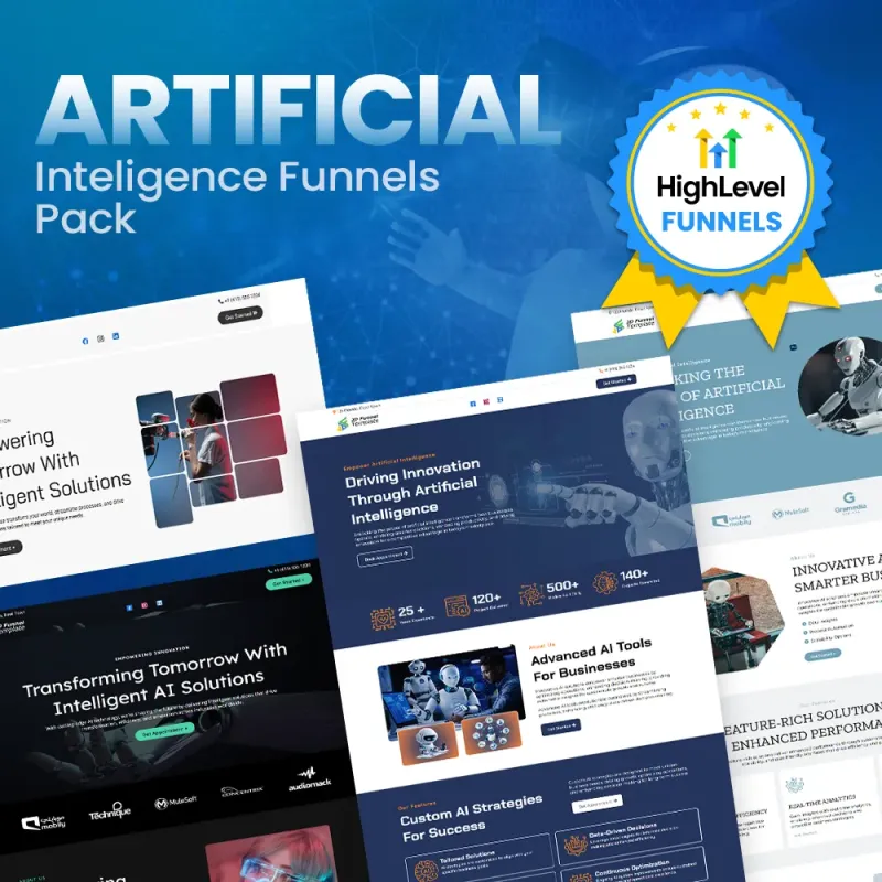 PACK OF 5 ARTIFICIAL INTELLIGENCE FUNNEL