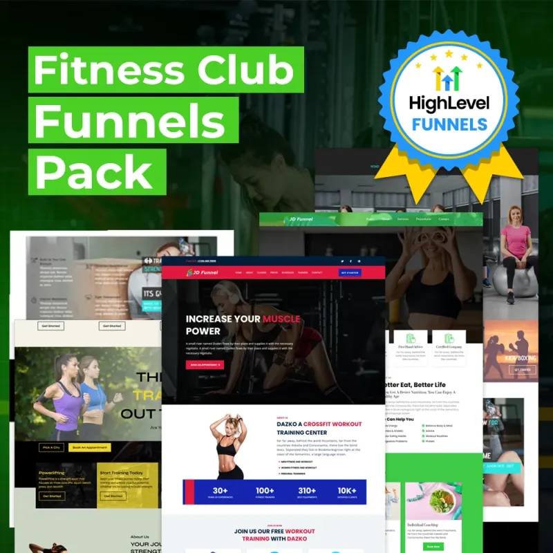 PACK OF 13 GYM & FITNESS FUNNEL