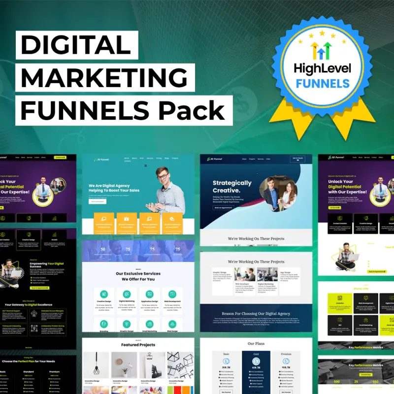 PACK OF 15 DIGITAL MARKETING FUNNEL