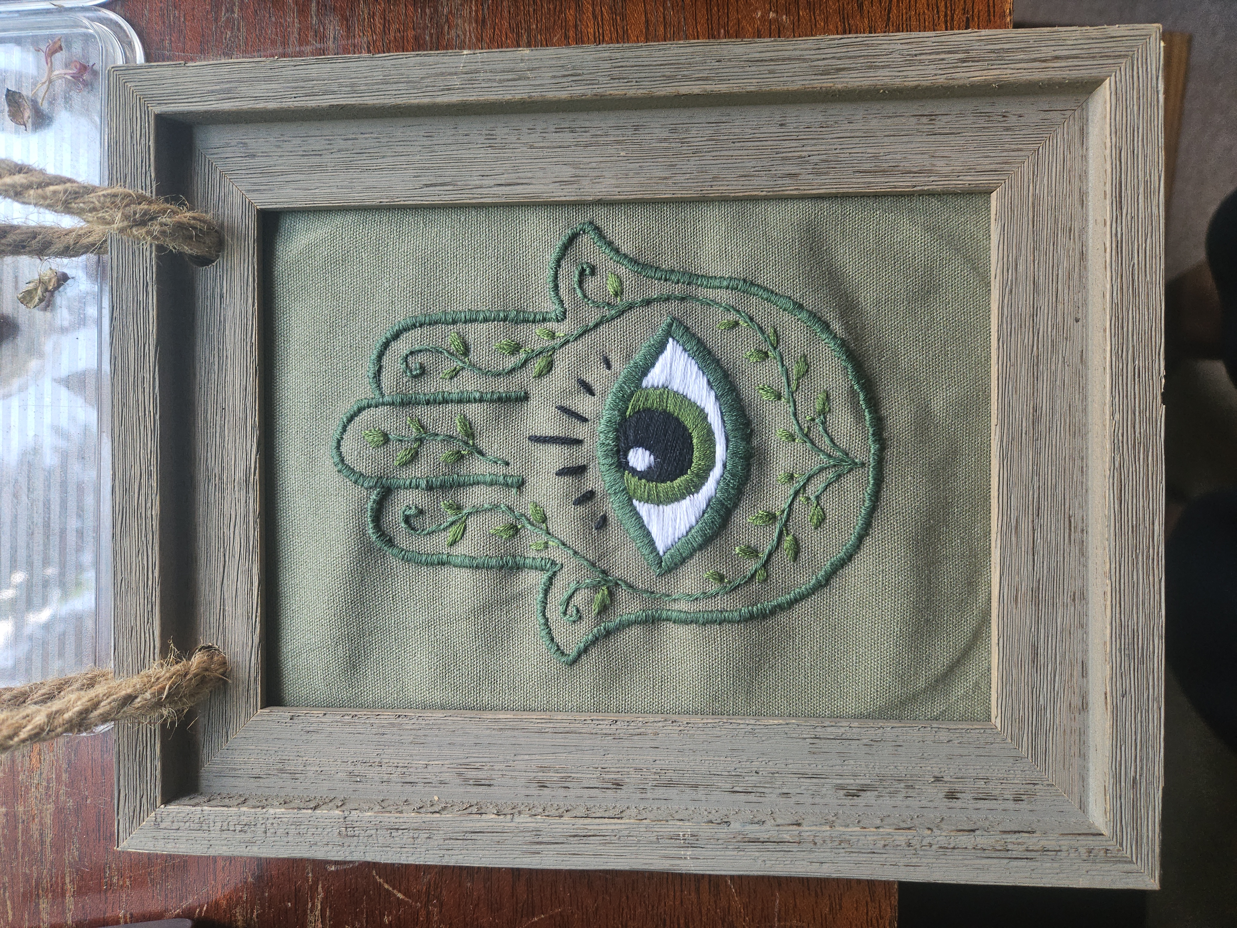 GREEN HAMSA FRAME