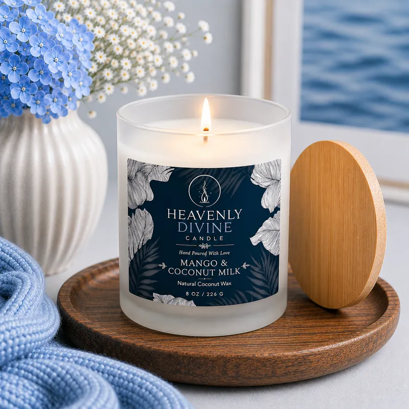 Mango & Coconut Milk Natural Coconut Wax Candle — 8 Oz / 226 G