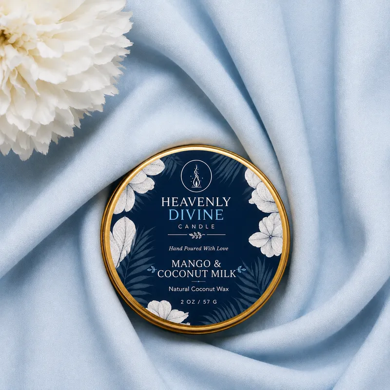 Mango & Coconut Milk Natural Coconut Wax Tin Candle — 2 Oz / 57 G