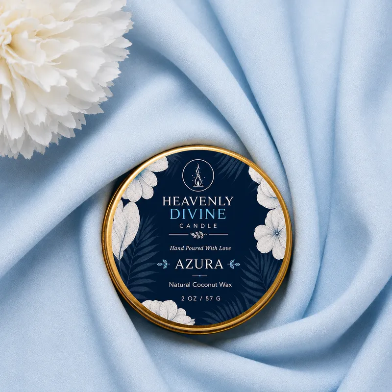 Azura Natural Coconut Wax Tin Candle — 2 Oz / 57 G