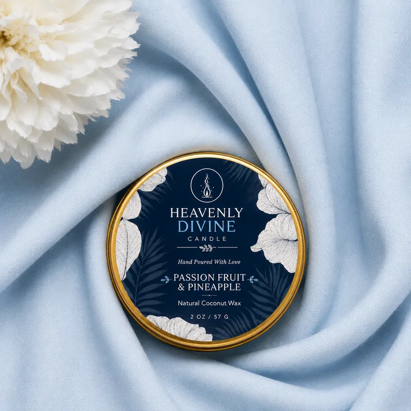 Passion Fruit & Pineapple Natural Coconut Wax Tin Candle — 2 Oz / 57 G