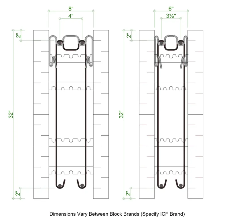 ICF Grade Beam Chair & Stirrup