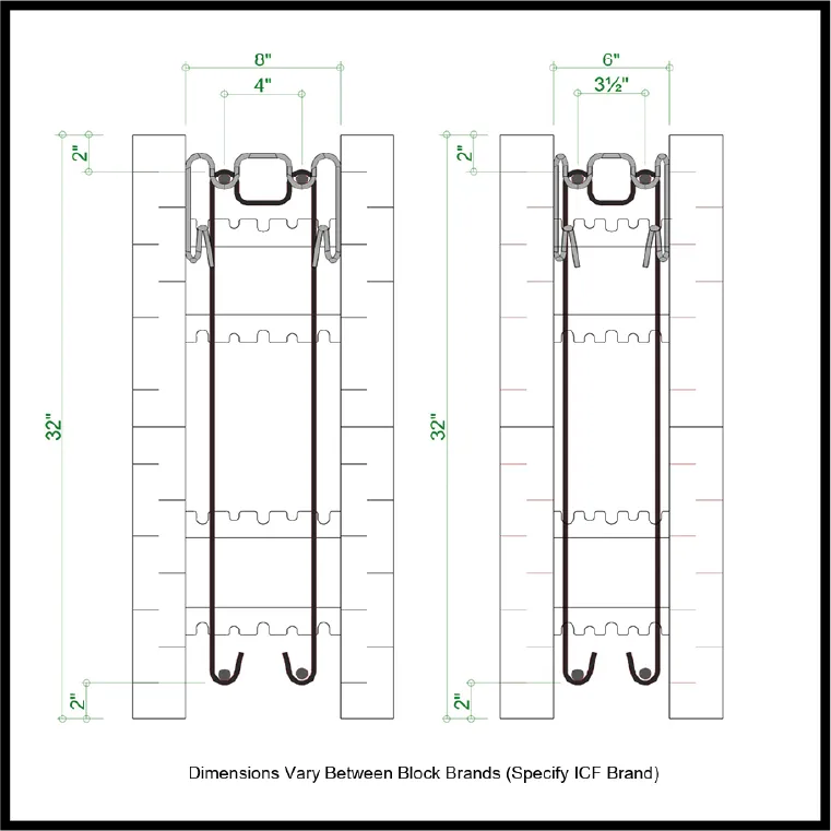 ICF Grade Beam Chair & Stirrup