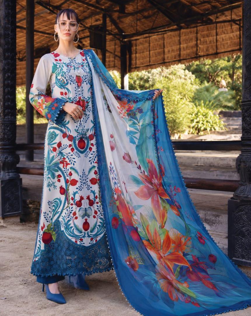 Royal Blue Bloom 3 Piece Suit