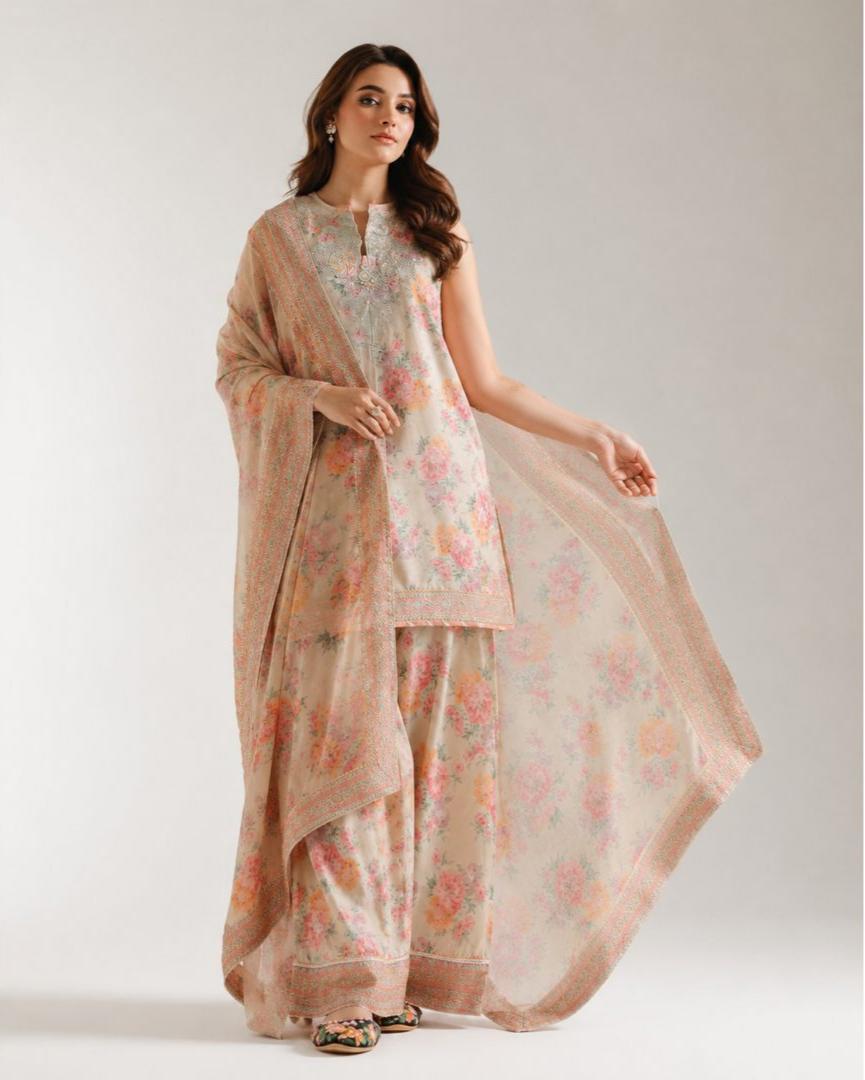 Soft Peach Bloom 3 Piece Suit