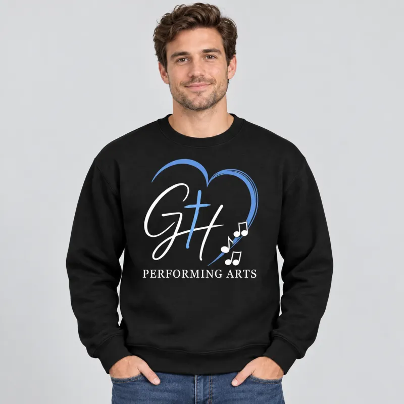 Sweatshirt Unisex - Black (Blue Logo)