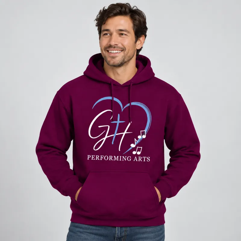 Hoodie Unisex - Maroon (Blue Logo)