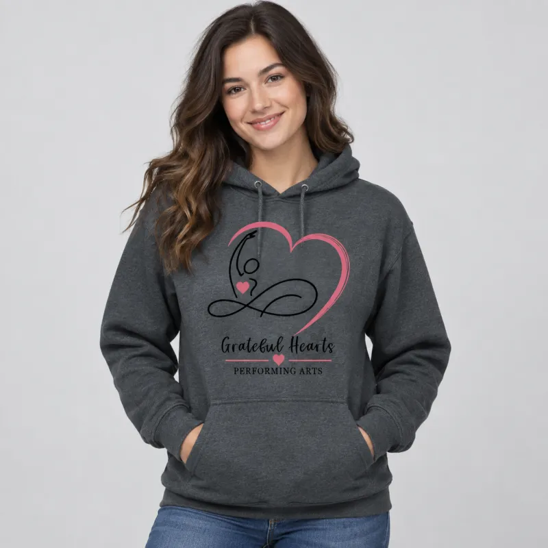 Hoodie Unisex - Charcoal (Pink Logo)