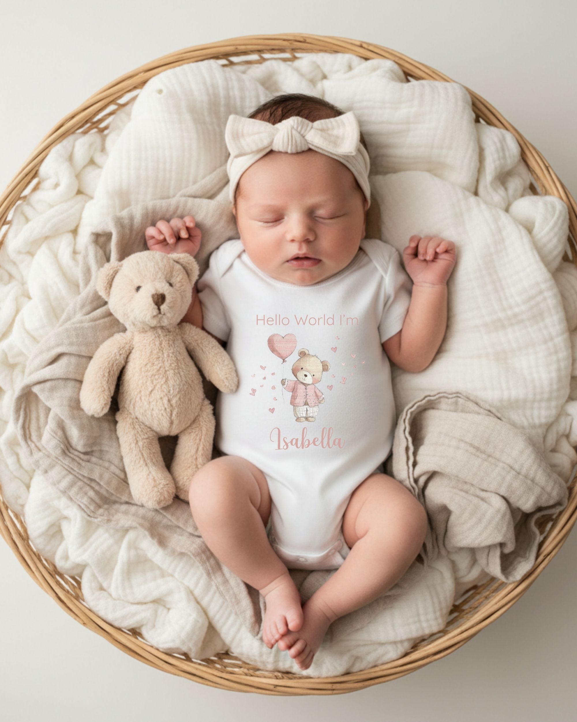 'Hello World' Loveheart Bear 