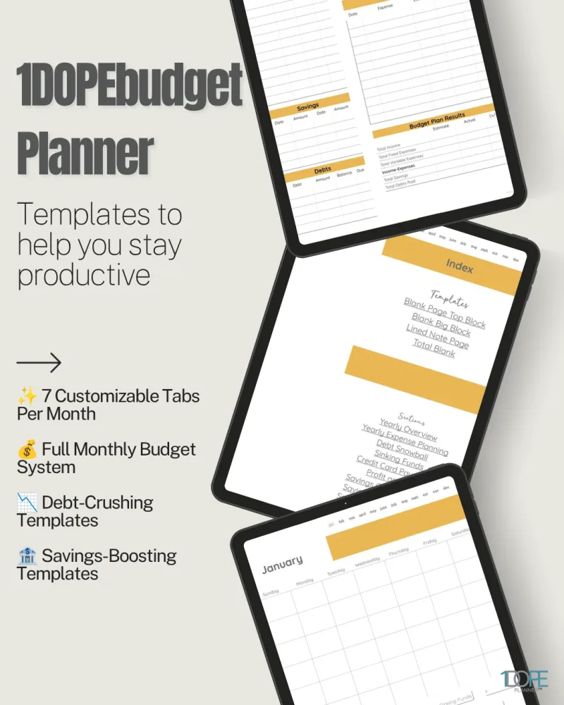 New! 1DOPEBudget 
