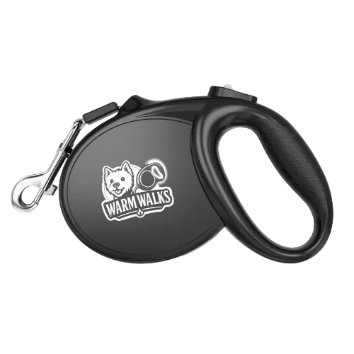 Warm Walks Smart Leash — Heated Retractable Dog Leash with Power Bank, USB-C Charging & 16ft Reflective Lead