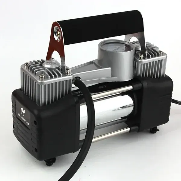 Dual-Cylinder 12V Metal Portable Car Air Pump