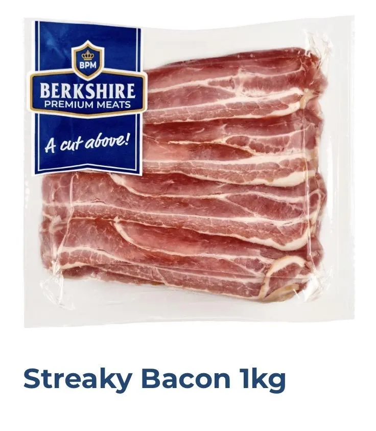 BERKSHIRE STREAKY BACON 1KG