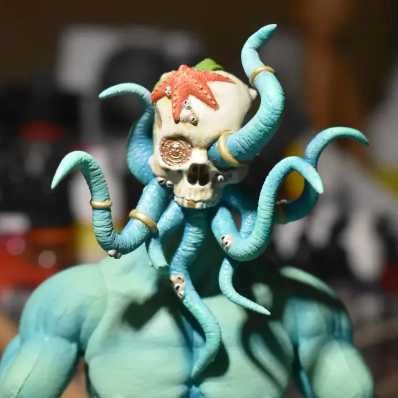 Painted drowned skull