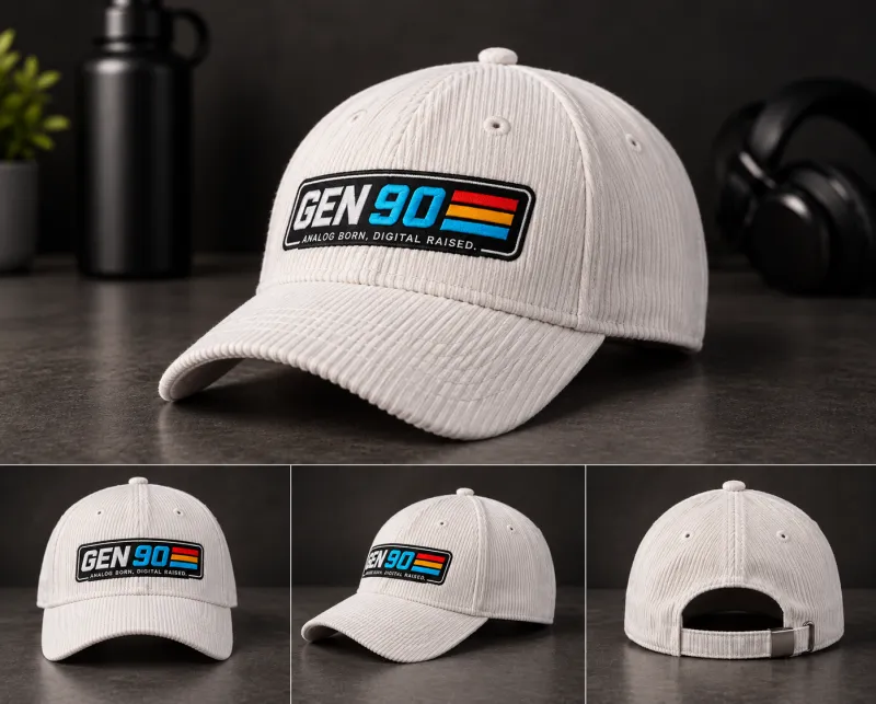 GEN90 | Retro 90s Cordoroy Cap Unisex Streetwear