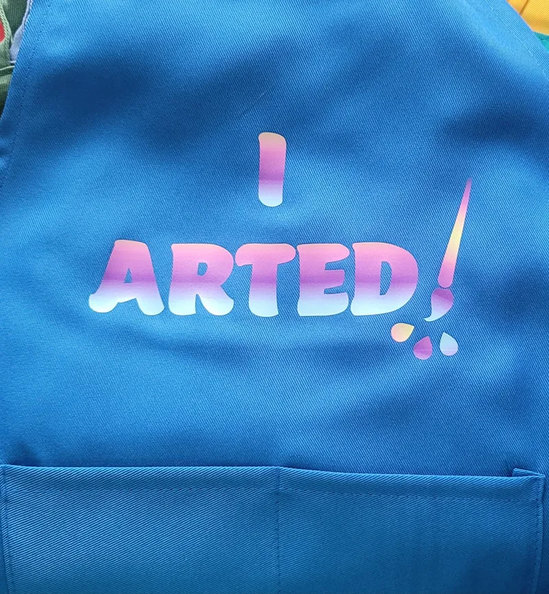 "I Arted" Custom Vinyl Crafting Apron