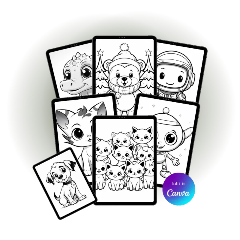 300+ Coloring Illustrations Bundle