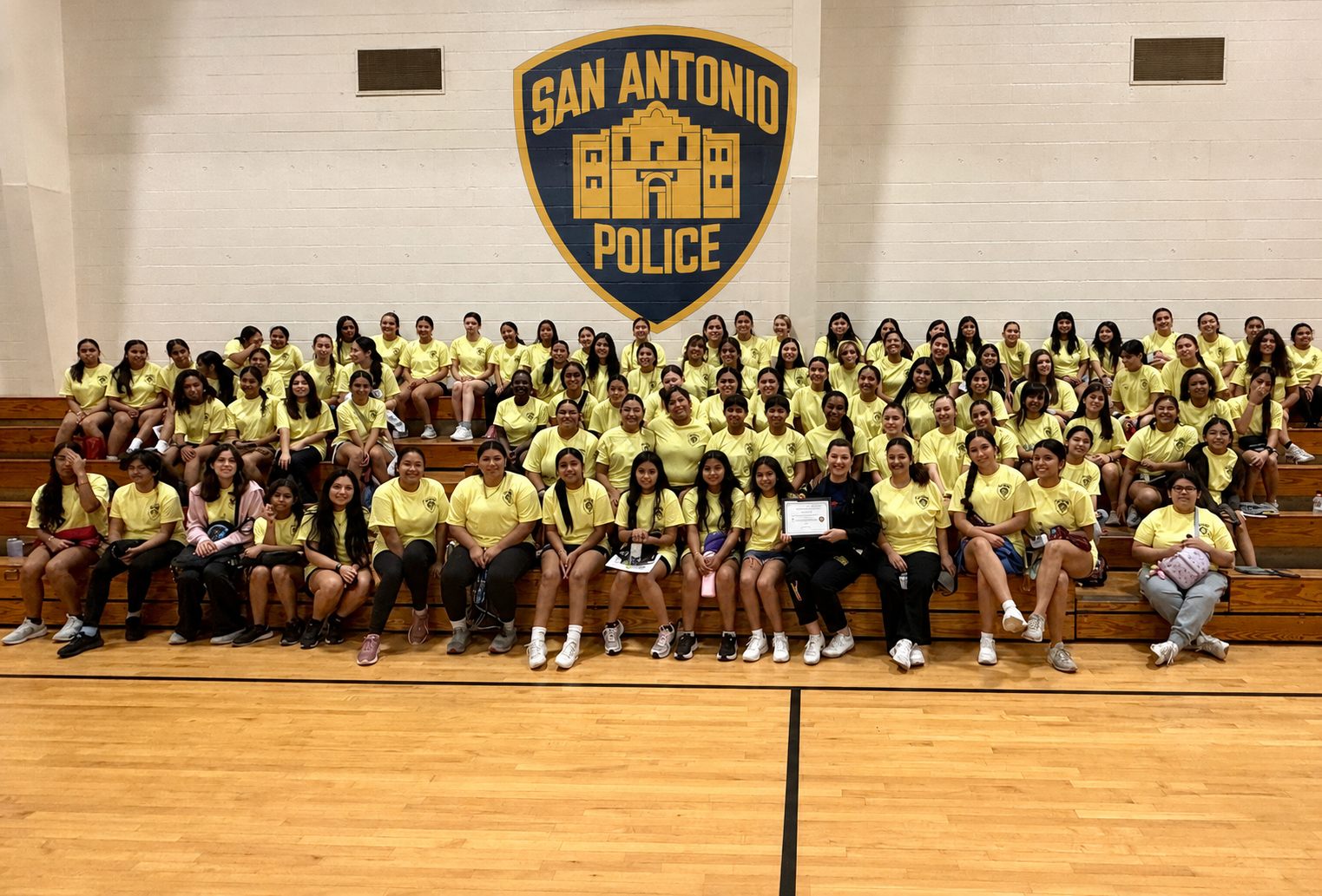 Record-setting women's self-defense training at the San Antonio police gym