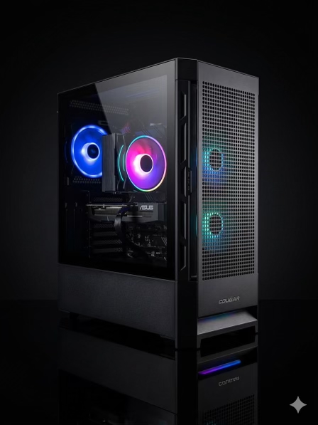 Cougar Gaming Desktop - AMD Ryzen 5 5600X - Asus Prime RTX 5060 - 16GB DDR4 - 500GB PCIe 4.0 SSD
