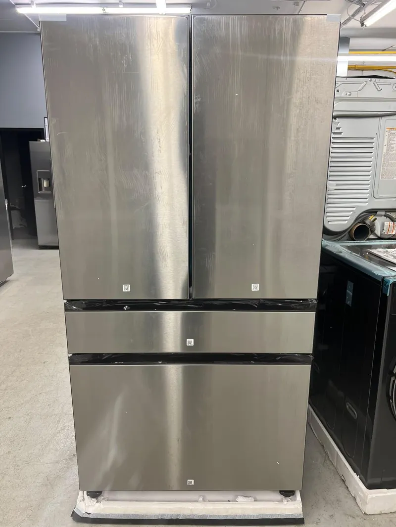 Samsung RF29BB8600QLAA BESPOKE 29 Cu. Ft. 4-Door French Door Refrigerator – Matte Black Steel