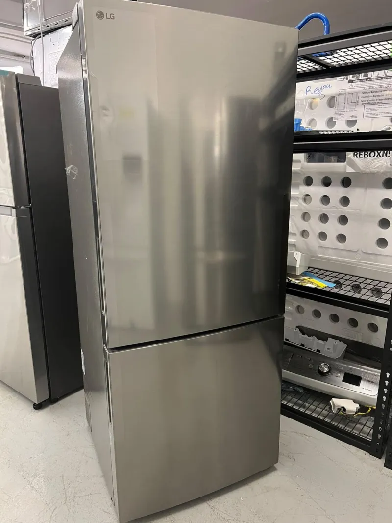 LG LBNC15251V/00 15 Cu. Ft. Bottom Freezer Refrigerator – Platinum Silver