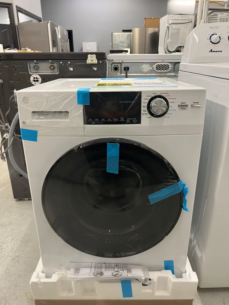 GE GFQ14ESSN1WW All-in-One Washer Dryer Combo – Ventless, 2.4 Cu.Ft, 120V, White