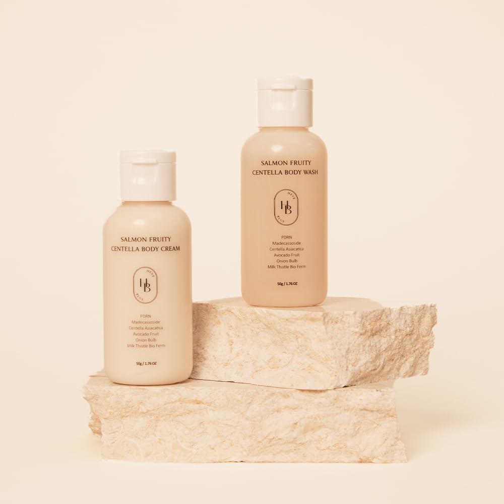 Heveblue Salmon Fruity Centella Body Travel Kit Set
