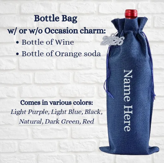 Wine Bags CUSTOM w/ an occasion charm