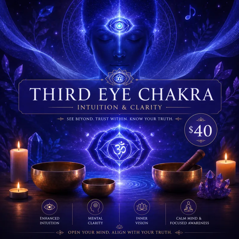 Third Eye Chakra (Intuition & Clarity) $40