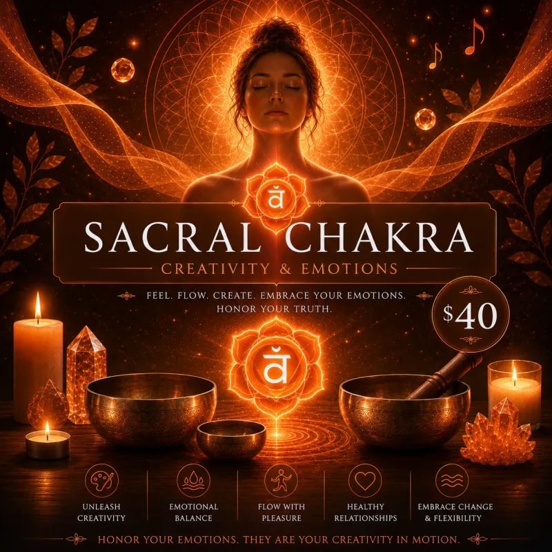 Sacral Chakra (Creativity & Emotions) $40