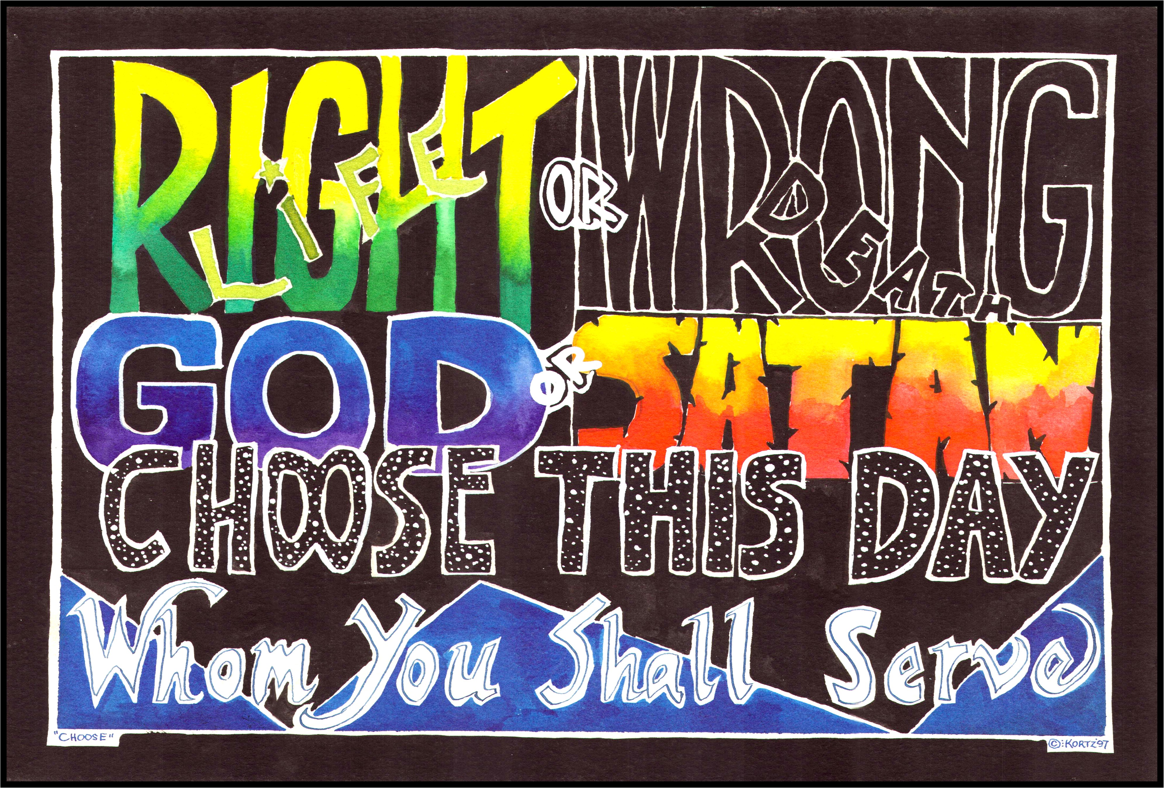 Choose This Day: Joshua 24:15 Statement Poster