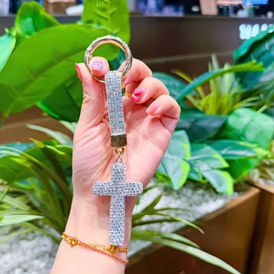 Bling Cross Keychain